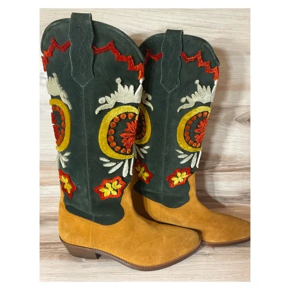 NWOT Free People Roundhouse Stitch Boots Size 39/8.5